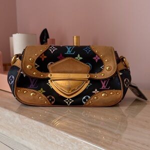 Louis Vuitton Multicolor Monogram Shoulder Bag with Tan  authenticated